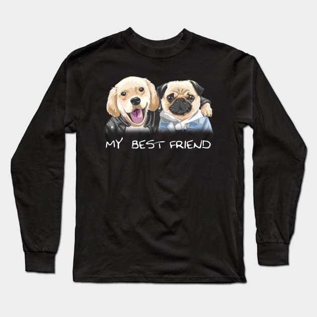 my best friend Long Sleeve T-Shirt by Rosomyat